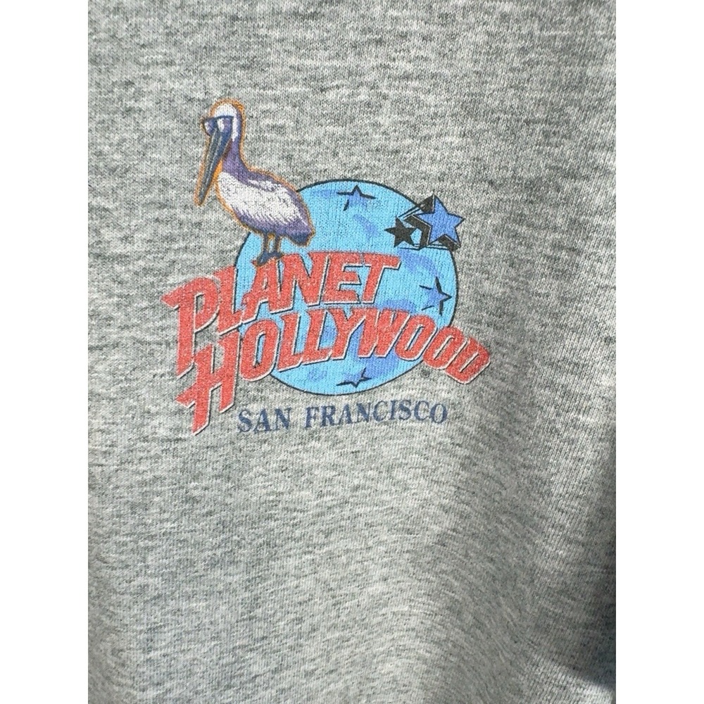 Vintage Planet Hollywood San Francisco Planet 2000 Gray Graphic T Shirt Mens L
